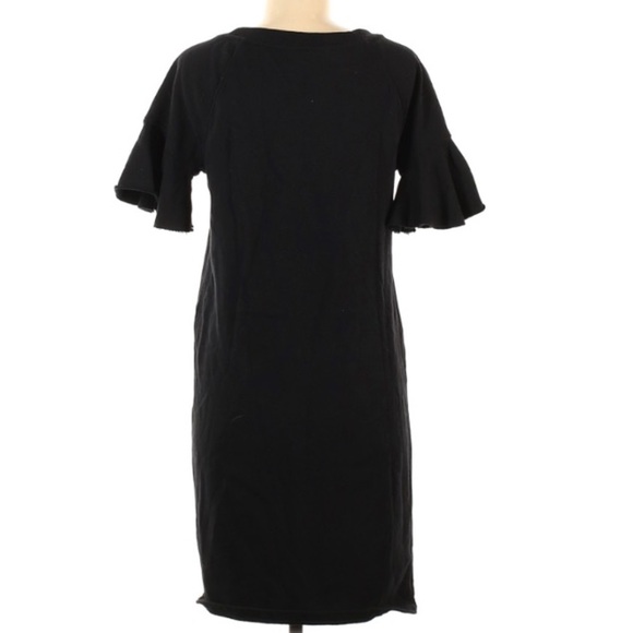 Ralph Lauren Cotton sweatshirt Addams dress ruffle sleeve black medium - Picture 1 of 8